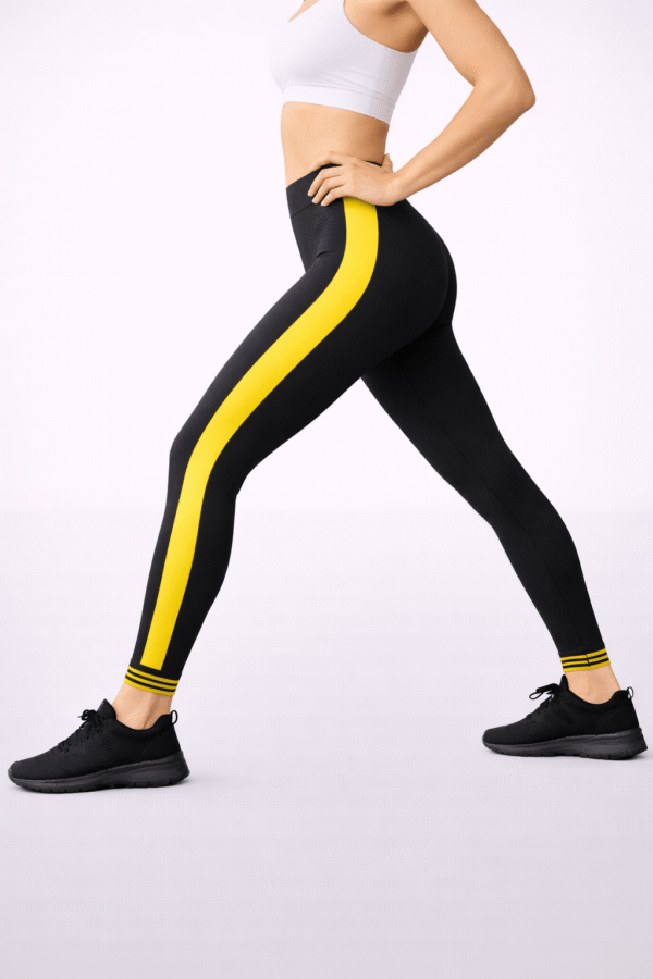 Legginsy z lampasami VIGORE – sportowe - uniwersalne – 90 den - obrazek 3