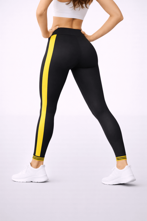 Legginsy z lampasami VIGORE – sportowe - uniwersalne – 90 den - obrazek 4