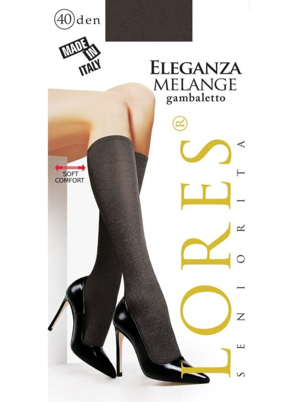 Podkolanówki mikrofibra ELEGANZA MELANGE – eleganckie i kryjące – 40 den - obrazek 2