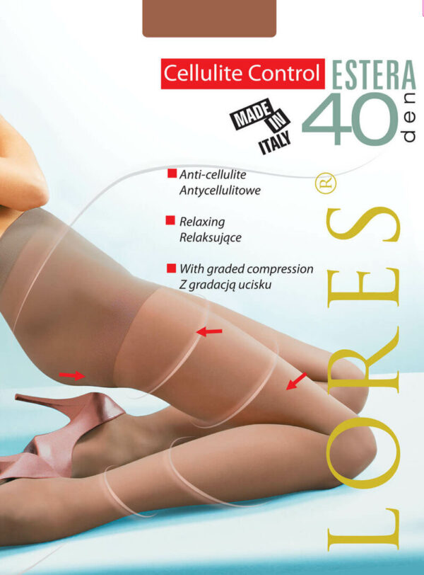 Rajstopy antycellulitowe ESTERA – wyszczuplające – 40 den