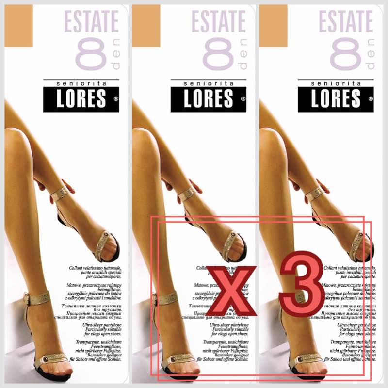 Rajstopy 8 den ESTATE 3pak - Cienkie, eleganckie i niewidoczne