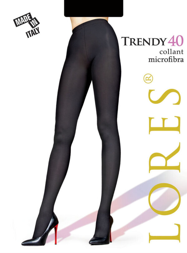 Rajstopy z microfibrą TRENDY – gładkie - podkreślające nogi – 40 den - obrazek 2