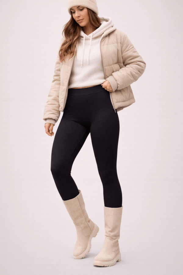 Legginsy bezszwowe CASHMERE – sportowe - na rower – 180 den - obrazek 2