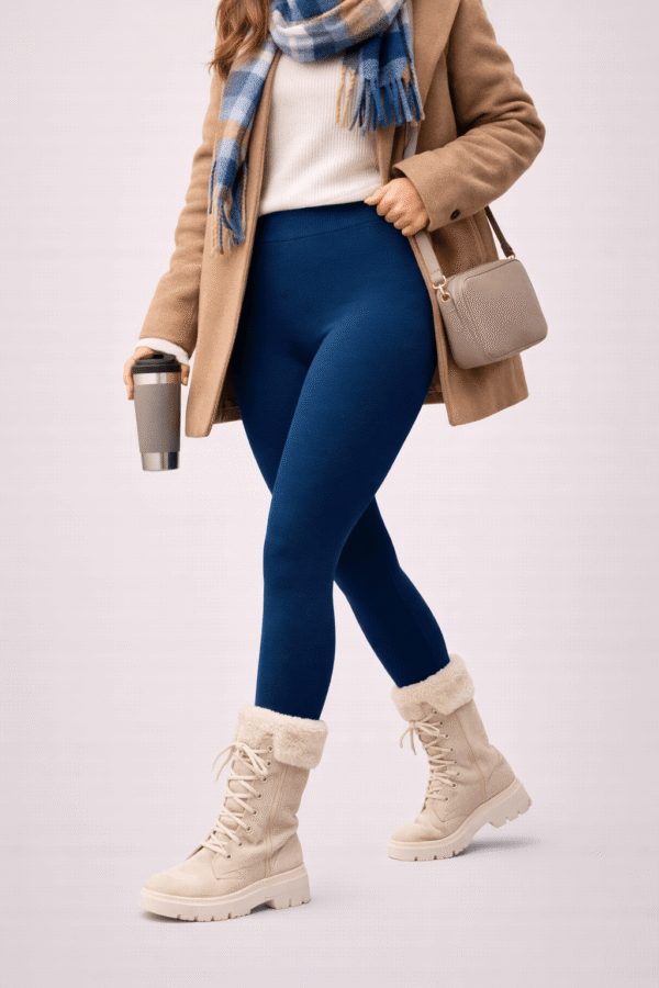 Legginsy bezszwowe CASHMERE – sportowe - na rower – 180 den - obrazek 3
