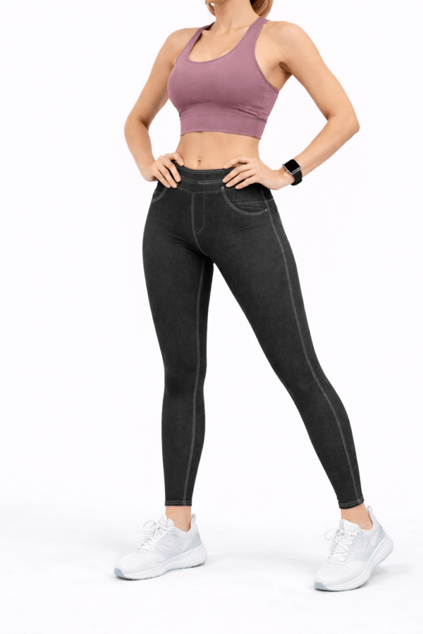 Spodnie legginsy PANTA JEANS – bezszwowe – 90 den - obrazek 2