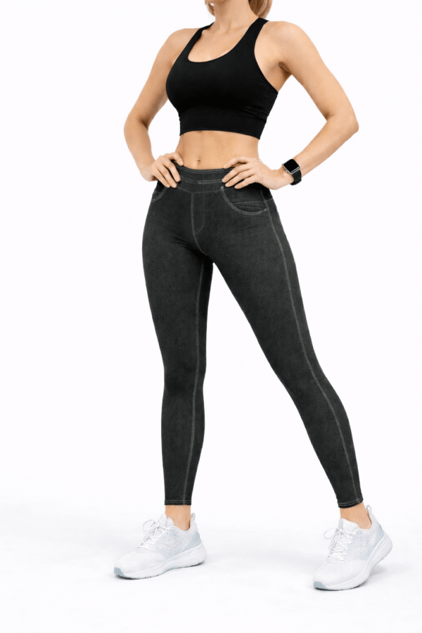 Spodnie legginsy PANTA JEANS – bezszwowe – 90 den - obrazek 3