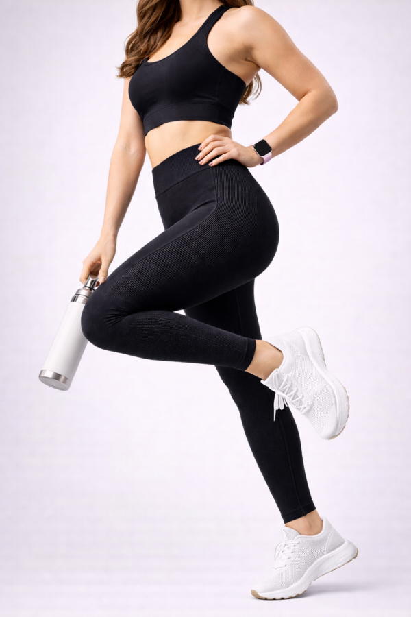 Legginsy z szeroką gumą STRUTTURE 90 den - z wysokim stanem - obrazek 6